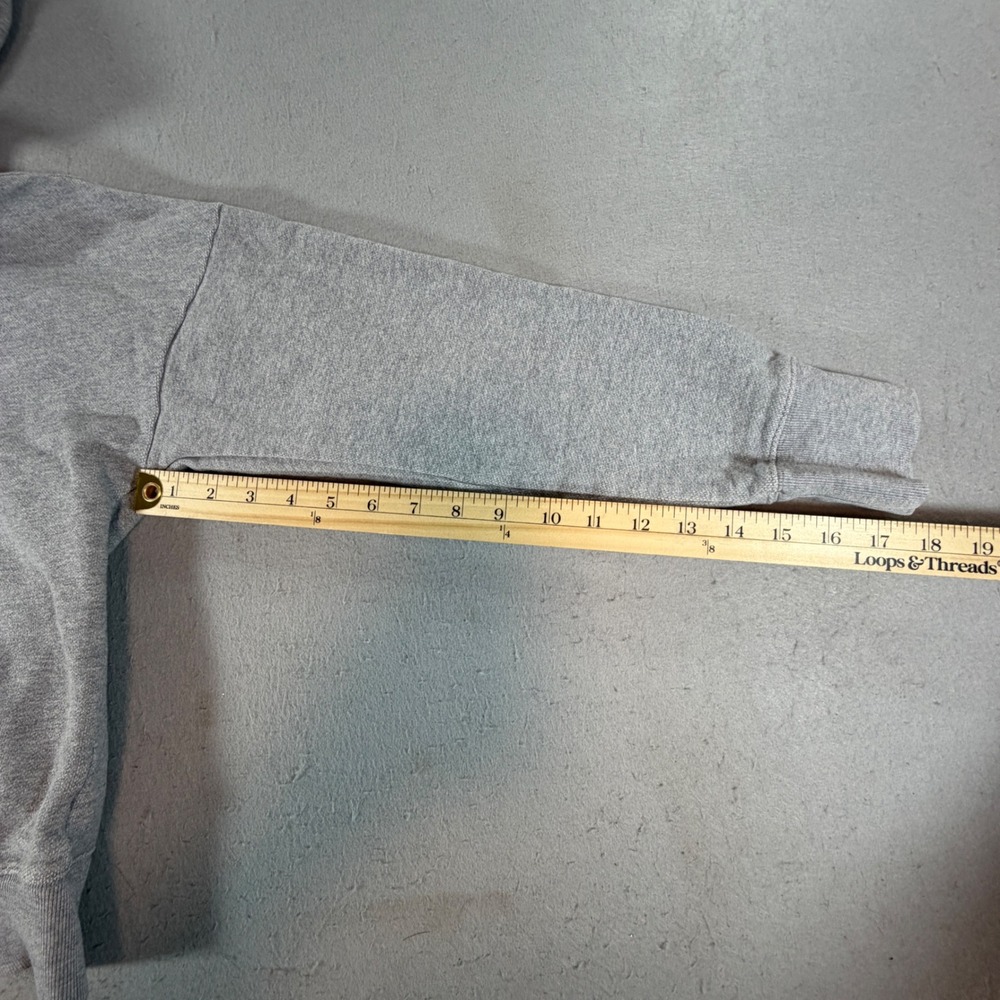 Adidas Women's Full Zip Hoodie Heather Gray French Terry Sweatshirt M - Picture 8 of 8
